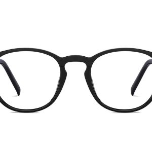 Black Full Rim Round Eyeglasses