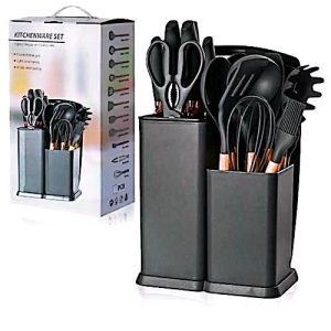 Complete Kitchen Utensil Set with Holder