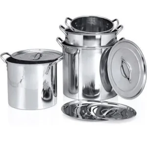 4 pcs stock pot stainless steel dish
