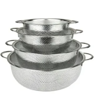 4 pcs stainless steel strainer.