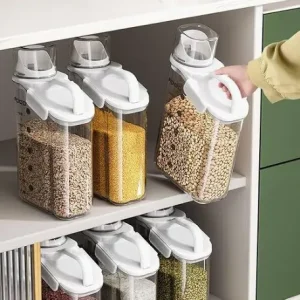 Cereal storage containers.