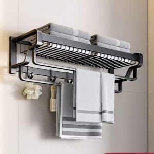 Bathroom towel rack.