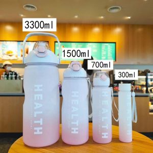Set of 1 in4 set water bottles.