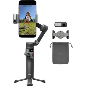 Lightbox Black November Deal DJI Osmo Mobile 8 Gimbal Stabilizer for Phone, Native Tracking with Apple DockKit, 360° Pan Rotation, Built-in Extension Rod & Tripod, 10h Battery, Extension Rod, Foldable 3-Axis Stabilization