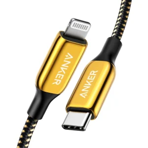Lightbox Black November Deal Anker 24K Gold USB C to Lightning Cable (6 ft) Powerline+ III, MFi Certified Lightning Cable for iPhone , Supports Power Delivery