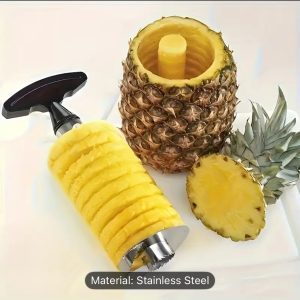 Stainless steel pineapple cutter and peeler fruit peeler slicer cutter machine kitchen cutter knife.