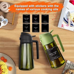 160z olive oil dispenser for kitchen 2 in 1 dispenser.