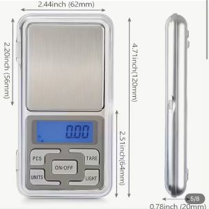 Mini digital pocket scale BM-Ao7 High precision portable lightweight precision weighing pocket digital scale  measuring tool portable weighing equipment ideal for kitchen jewelry.