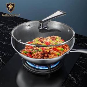 Kaisa villa non -stick 28 cm frying pan high quality kitchen cooking pan with glass cover.
