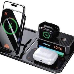 Green lion 6 in 1 multi-factional  wireless charger- black
