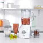 Geepas 3 In 1 Blender GSB44034N 600W- White/Gray