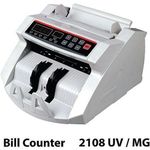 Money Cash Counting Bill Counter Bank Counterfeit Detector UV & Mg Machine-Black/white