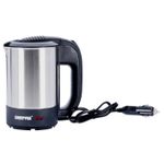 Geepas 12V Stainless steel Car Travel Kettle , 500ML-Silver/Black