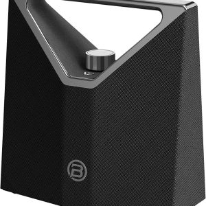 BUGANI Brief Plus Bluetooth Speaker Portable 80W, 12H Long Playtime, Bluetooth Broadcast 100+ Connection, Supports AUX/USB, Outdoor Speaker for Camping, Beach, Party, Gray