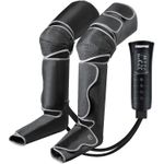 Geepas 3-in-1 Foot, Calf and Thigh Massager- 6 Modes, with Adjustable Straps, 20 Minutes Timer, 2x2 Airbags, 3 Vibration Levels and Intensity Selection/Ideal for Athletes, Seniors. -Multi