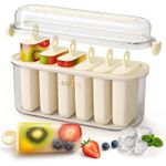 Premium 6-Mold Popsicle Maker Set (120ml Each) with Anti-Spill Lid, Easy Release Tray & Drip-Free Handles BPA-Free Ice Pop Molds for Kids & Adults