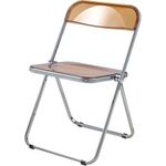 Modern Transparent Acrylic Folding Chair with Chrome Frame - Multicolor