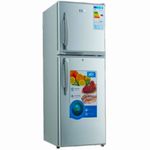 ADH 168 Liters Double Door Refrigerator Fast Cooling Fridge With Deep Freezer Compartment-Grey/Silver