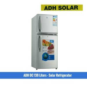 ADH 138 Litres DC Solar Refrigerator – Silver